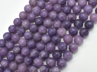 Lepidolite Beads, 8mm Round Beads-RainbowBeads