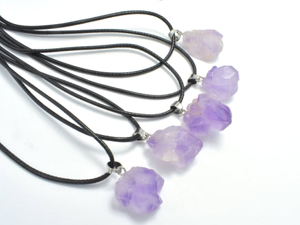 2 strands Raw Amethyst, Nugget pendant, Approx. (12-15)x(15-20)mm, Necklace-RainbowBeads