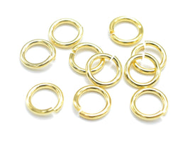 300pcs 6mm Open Jump Ring, 0.8mm (20gauge), Gold Plated-RainbowBeads