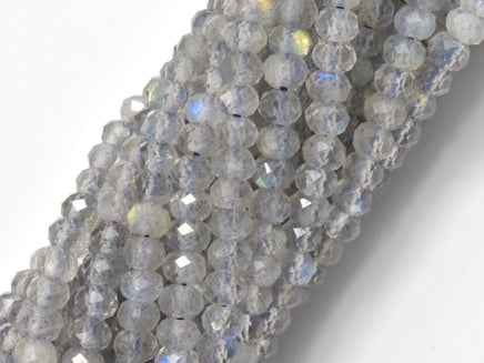 Labradorite Beads, 2.2x3.2mm Micro Faceted Rondelle-RainbowBeads