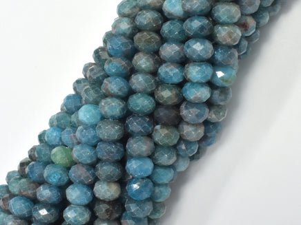 Apatite Beads, 4x6mm Faceted Rondelle-RainbowBeads