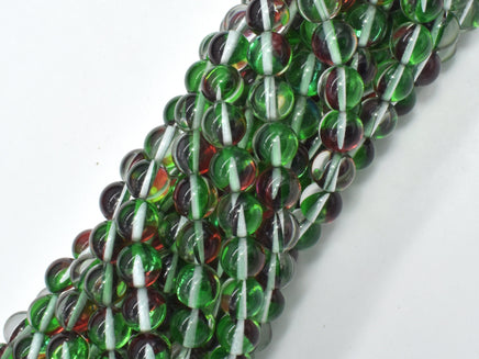 Mystic Aura Quartz-Red, Green, 8mm, Round, 14.5 Inch-RainbowBeads