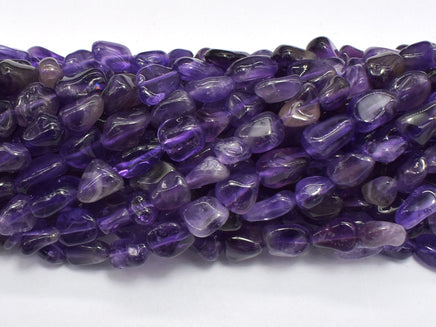 Amethyst, 6x8mm Nugget Beads, 16 Inch-RainbowBeads