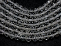 White Topaz Beads, 3.5mm Micro Faceted Round-RainbowBeads