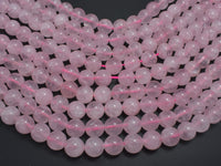 Rose Quartz Beads, Round, 12 mm-RainbowBeads