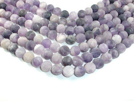 Matte Amethyst Beads, 12mm Round Beads-RainbowBeads