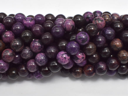 Sugilite Jasper, 8mm Round Beads, 15 Inch-RainbowBeads