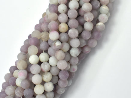 Matte Lilac Jasper Beads, Pink Tourmaline Beads, 6mm (6.3mm)-RainbowBeads