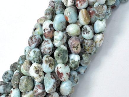 Larimar, Approx 6x8mm Nugget Beads, 16 Inch-RainbowBeads