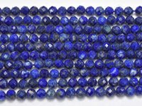 Natural Lapis Lazuli, 3.6mm Micro Faceted-RainbowBeads