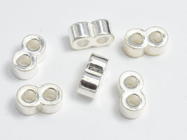 4pc s925 Sterling Silver Connector, Infinity Connector, Infinity Link, 7.3x4mm , 2 Hole Connector-RainbowBeads