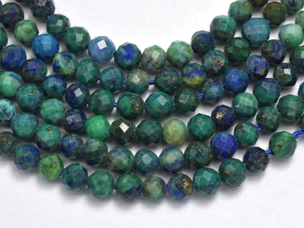 Azurite Malachite 3mm Micro Faceted Round-RainbowBeads