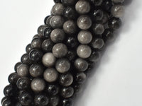 Silver Obsidian Beads, 8mm (8.4mm)-RainbowBeads