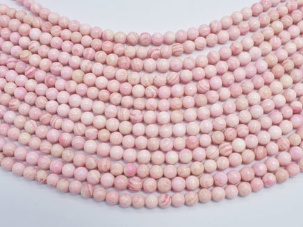 Pink Queen Conch Shell 6mm Round-RainbowBeads