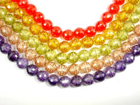 CZ beads, 8mm Faceted Round-RainbowBeads