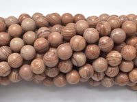 Pink Banded Jasper, 8mm, Round Beads-RainbowBeads