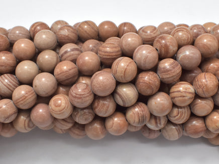 Pink Banded Jasper, 8mm, Round Beads-RainbowBeads