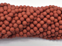 Matte Red Jasper Beads, 4mm (4.7mm)-RainbowBeads