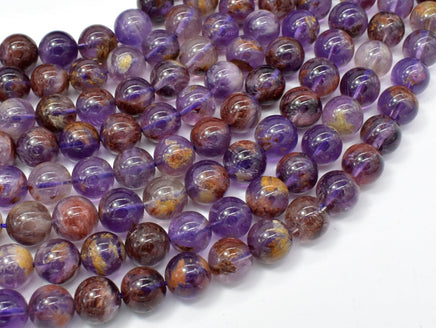 Super Seven Beads, Cacoxenite Amethyst, 10mm Round-RainbowBeads
