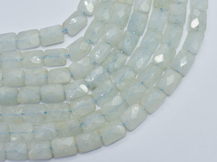 Aquamarine 8x10mm Faceted Rectangle-RainbowBeads