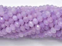 Lavender Amethyst, Lavender Jade, 4x6mm Faceted Rondelle-RainbowBeads