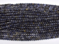 Iolite Beads, 4mm (4.6mm), Round Beads-RainbowBeads