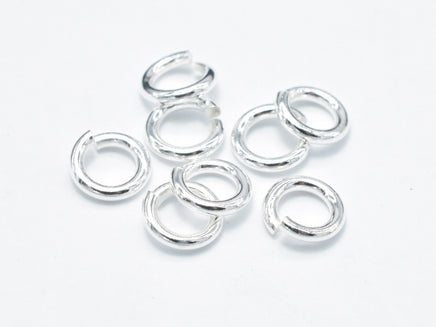 40pcs 925 Sterling Silver Open Jump Ring, 3.7mm, 0.7mm (21guage)-RainbowBeads