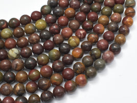 Picasso Jasper Beads, 8mm Round Beads-RainbowBeads