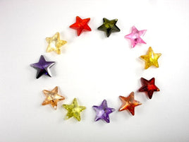 CZ beads,16x16mm Faceted Star-RainbowBeads