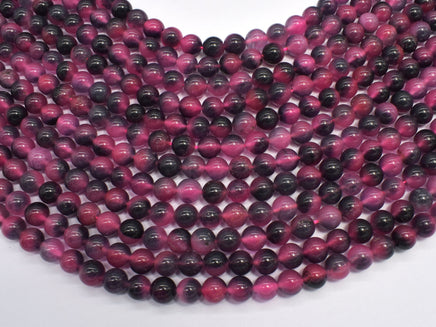 Jade - Gray & Pink 8mm Round-RainbowBeads