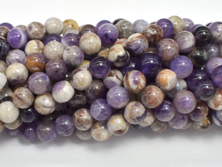 Chevron Amethyst Beads, 8mm Round-RainbowBeads