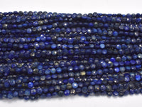 Lapis Lazuli, 4mm Faceted Coin-RainbowBeads