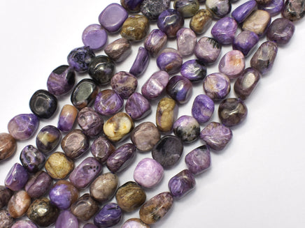 Genuine Charoite, Approx. 9-12mm Nugget Beads-RainbowBeads