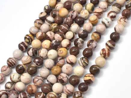 Brown Zebra Jasper Beads, 8mm Round Beads-RainbowBeads
