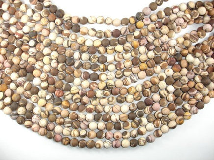 Matte Brown Zebra Jasper Beads, 8mm Round Beads-RainbowBeads