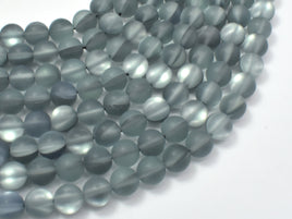 Matte Mystic Aura Quartz-Gunmetal, 8mm-RainbowBeads