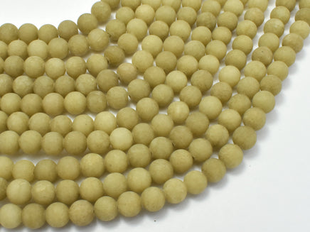 Matte Jade Beads, Olive Green, 6mm (6.5mm)-RainbowBeads