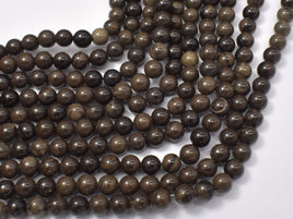 Coffee Jasper, 6mm (6.5mm) Round-RainbowBeads