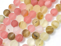 Matte Fire Cherry Quartz Beads, 10mm (10.5mm) Round-RainbowBeads
