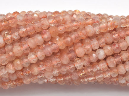 Sunstone Beads, 2x3mmmm Micro Faceted Rondelle-RainbowBeads
