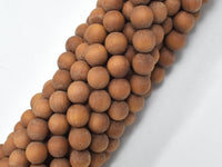 Matte Sandalwood Beads, 8mm (8.2mm) Round-RainbowBeads