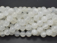 Selenite, Gypsum, 10mm (10.3mm) Round-RainbowBeads