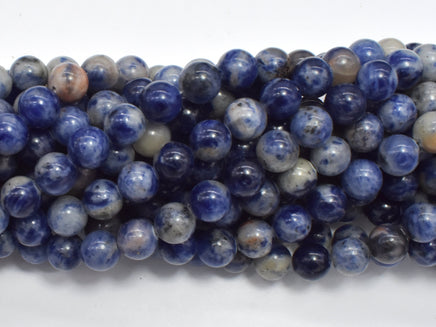 Sodalite Beads, 8mm (8.5mm), Round, 15 Inch-RainbowBeads