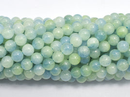 Jade - Light Green & Blue 6mm Round-RainbowBeads