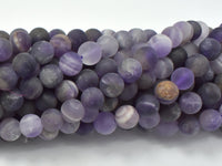 Matte Amethyst Beads, 8mm Round Beads-RainbowBeads