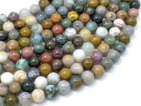 Ocean Jasper Beads, Round, 8mm (8.4mm)-RainbowBeads