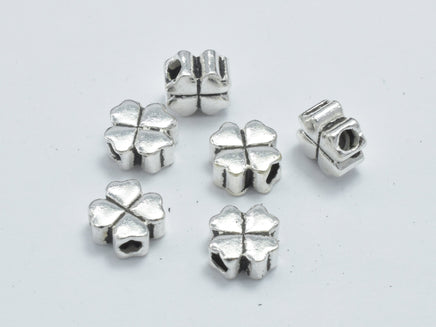 4pcs 925 Sterling Silver Beads-Antique Silver, Flower, 5x5mm-RainbowBeads