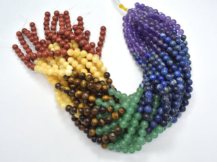 Chakra Gemstone Beads, 8mm Round-RainbowBeads