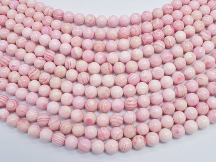 Pink Queen Conch Shell 8mm Round-RainbowBeads