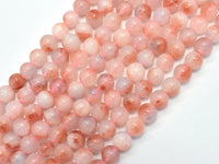 Jade - Peach White 8mm Round-RainbowBeads